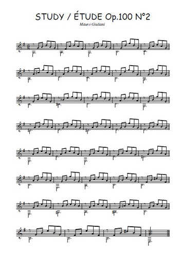 Op.100 Etude N°2 Partitions gratuites